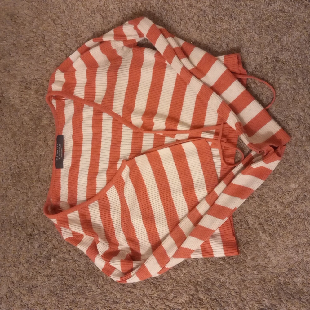 Primark Pink and White Striped Knit
